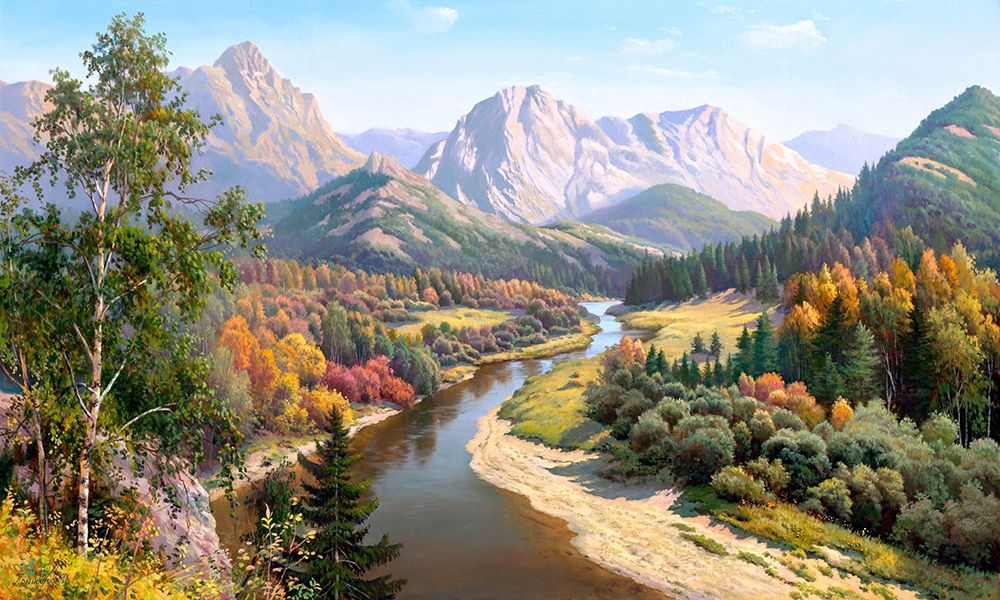 Wall Art Painting id:255759, Name: Autumn in the mountains, Artist: Prishchepa, Igor