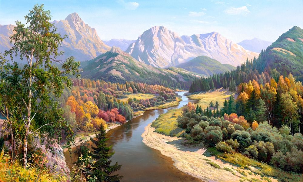 Art Print: Autumn in the mountains