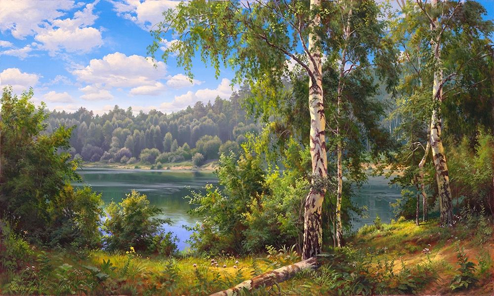 Art Print: Forest lake