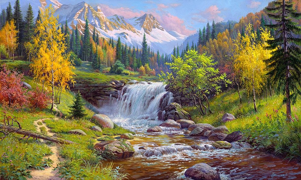 Art Print: Mountain creek