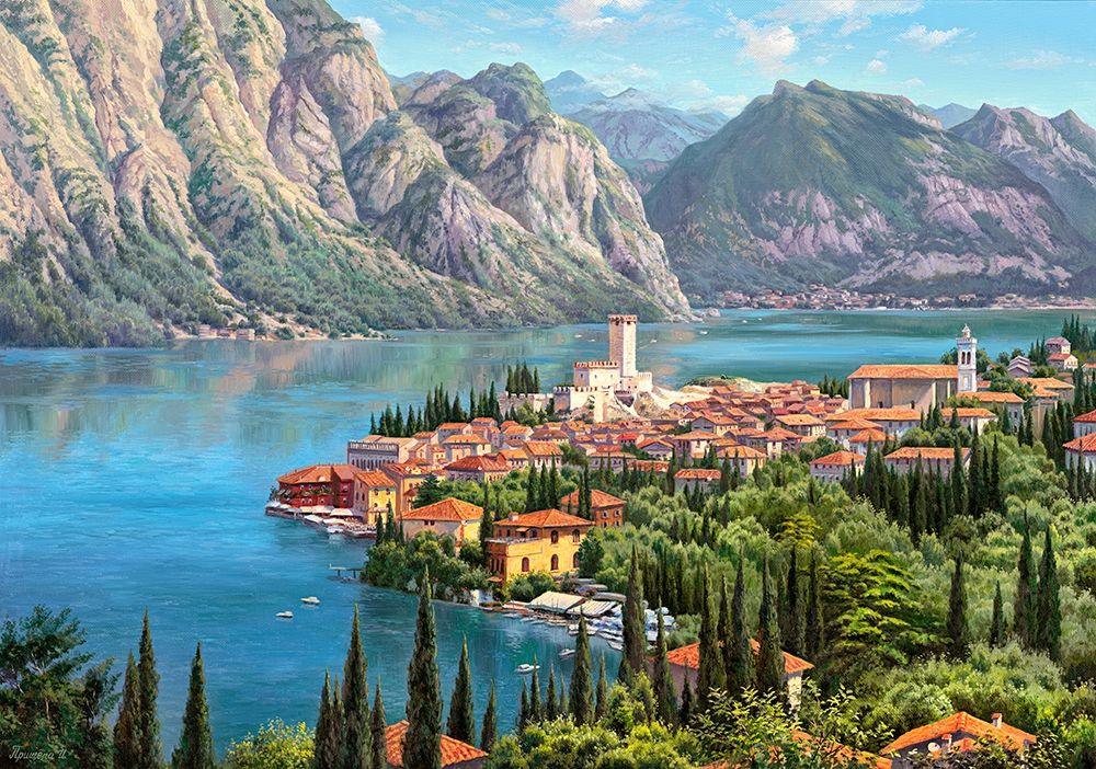 Wall art: Town by the sea, by Prishchepa, Igor