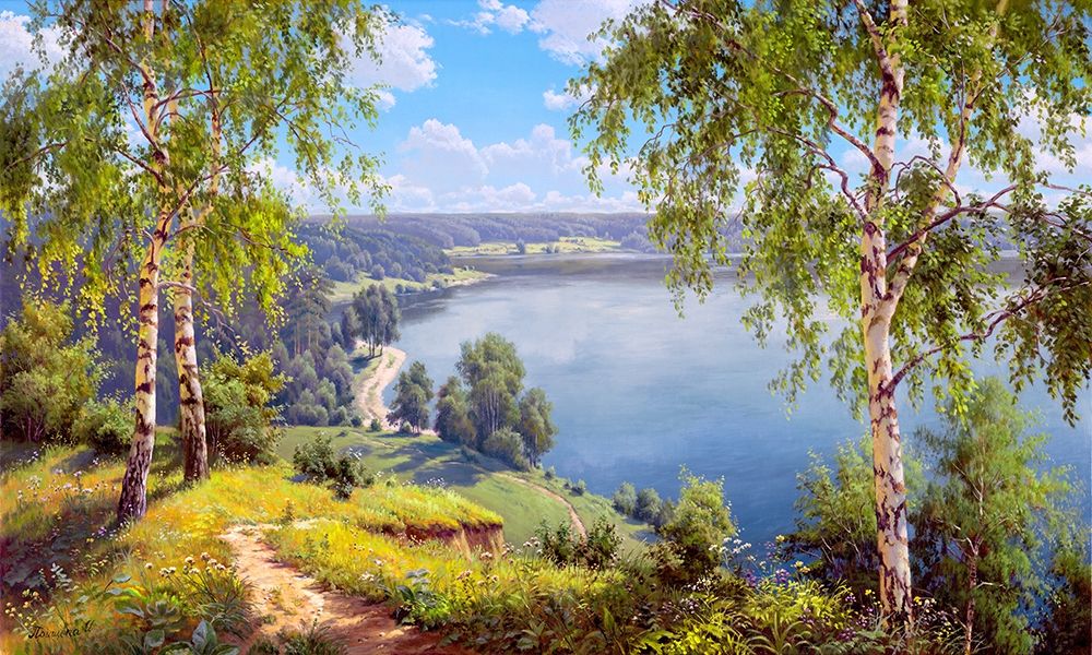 Art Print: On the river bank