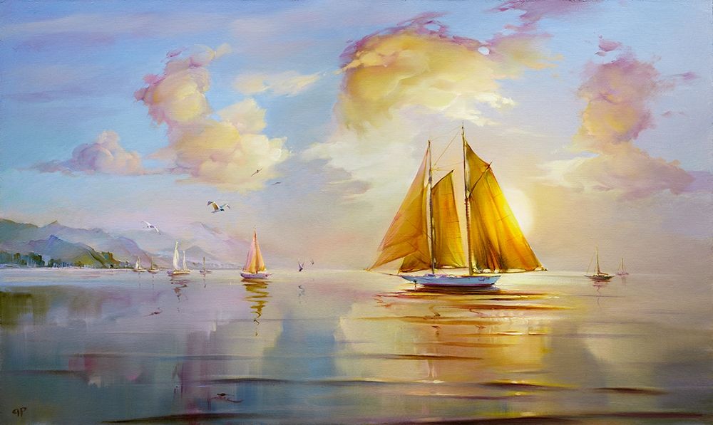 Wall Art Painting id:255793, Name: The dawn, Artist: Romanov, Roman