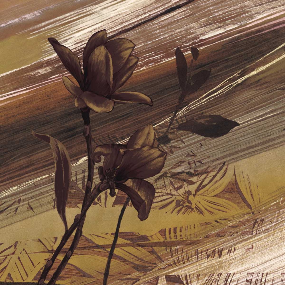 Wall art: Fleurs dor II, by Brochard, Anne