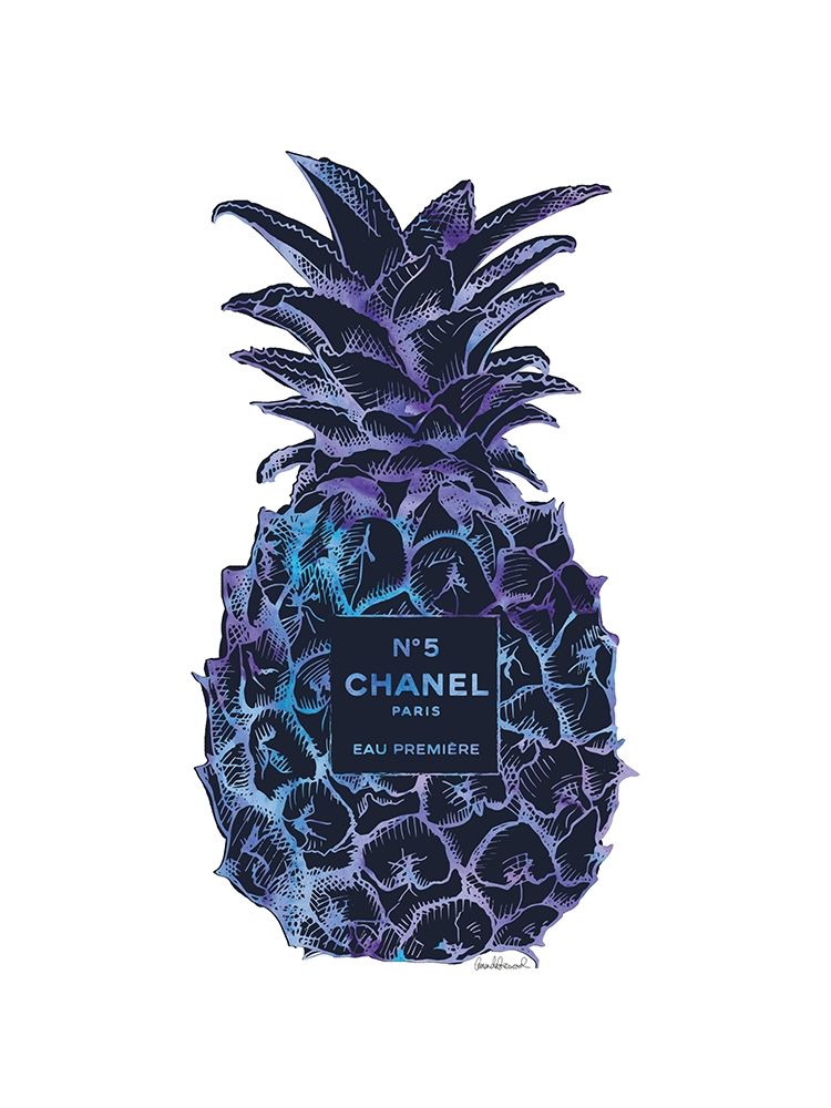 Wall Art Painting id:259839, Name: Black Purple Pineapple, Artist: Greenwood, Amanda