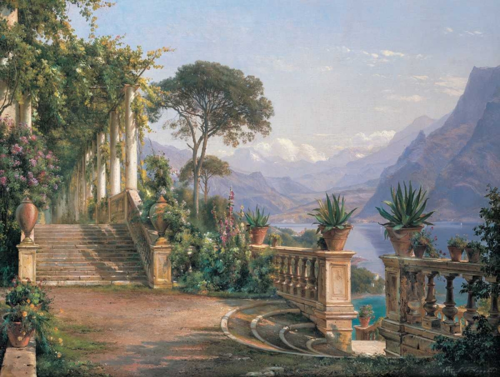 Art Print: Lodge on Lake Como