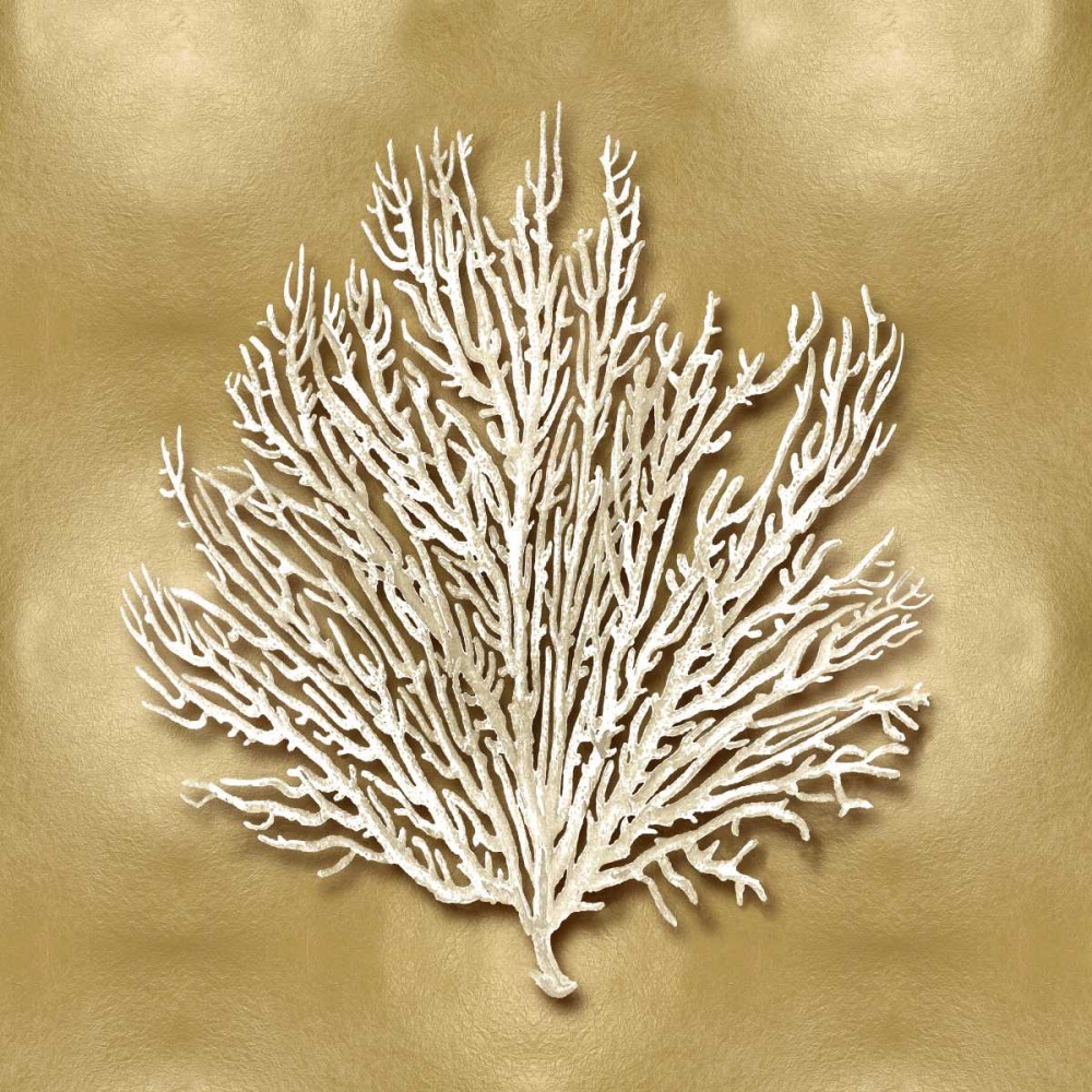 Art Print: Sea Fan on Gold I