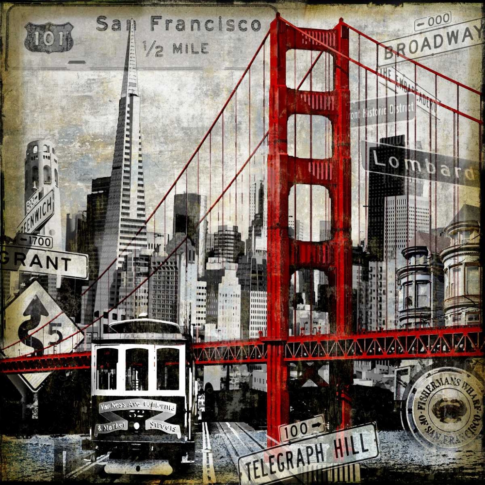 Art Print: Landmarks San Francisco