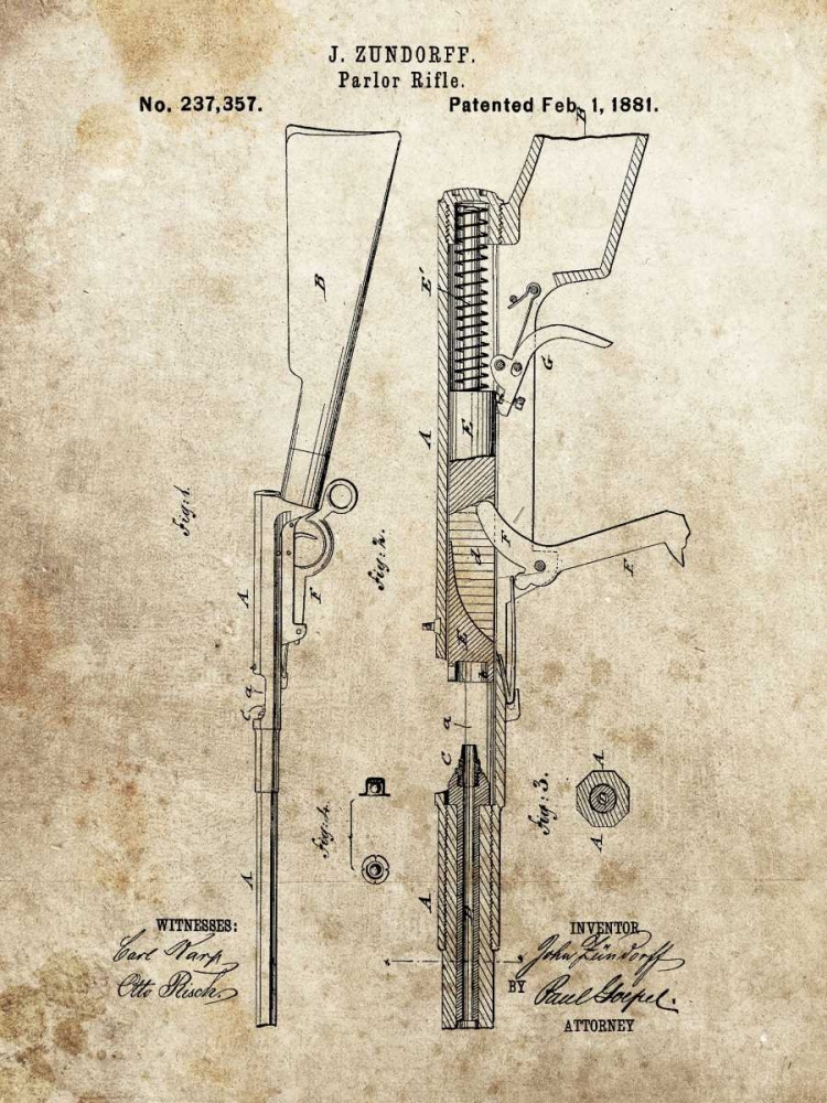 Wall Art Painting id:318177, Name: Parlor Rifle - 1881, Artist: Sproul, Dan