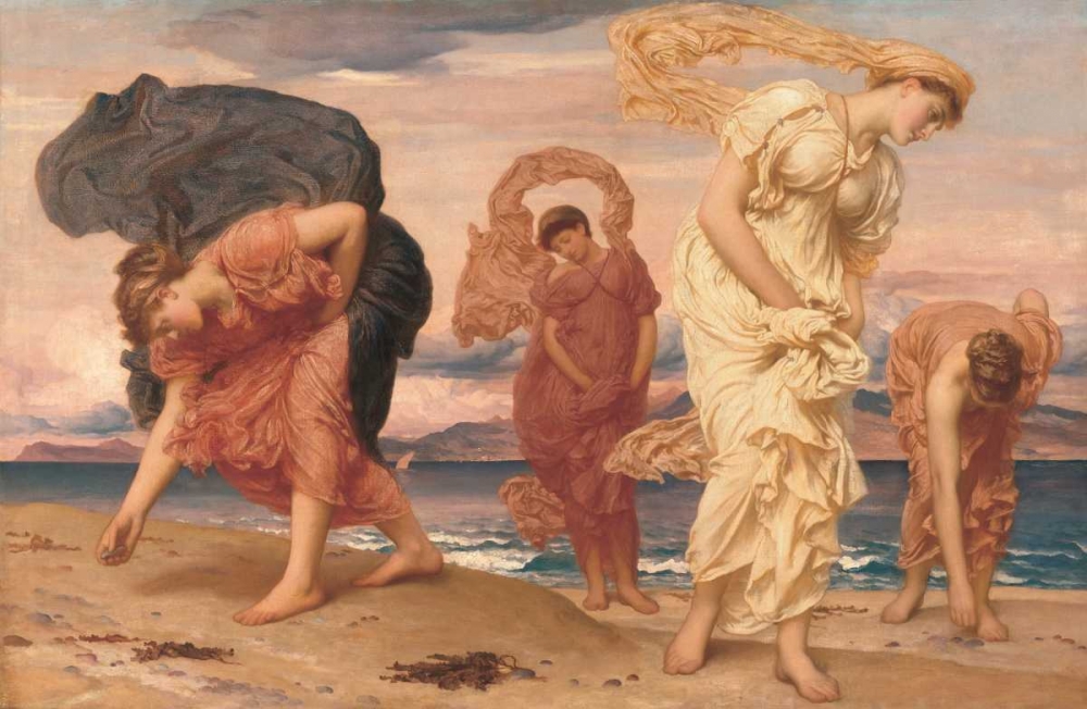 Wall Art Painting id:316065, Name: By the Sea, Artist: Leighton, Frederic