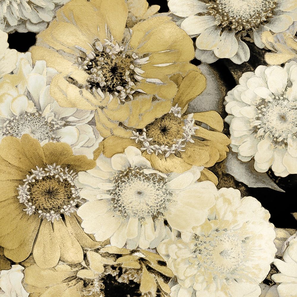 Wall Art Painting id:319697, Name: Floral Abundance in Gold II, Artist: Bennett, Kate
