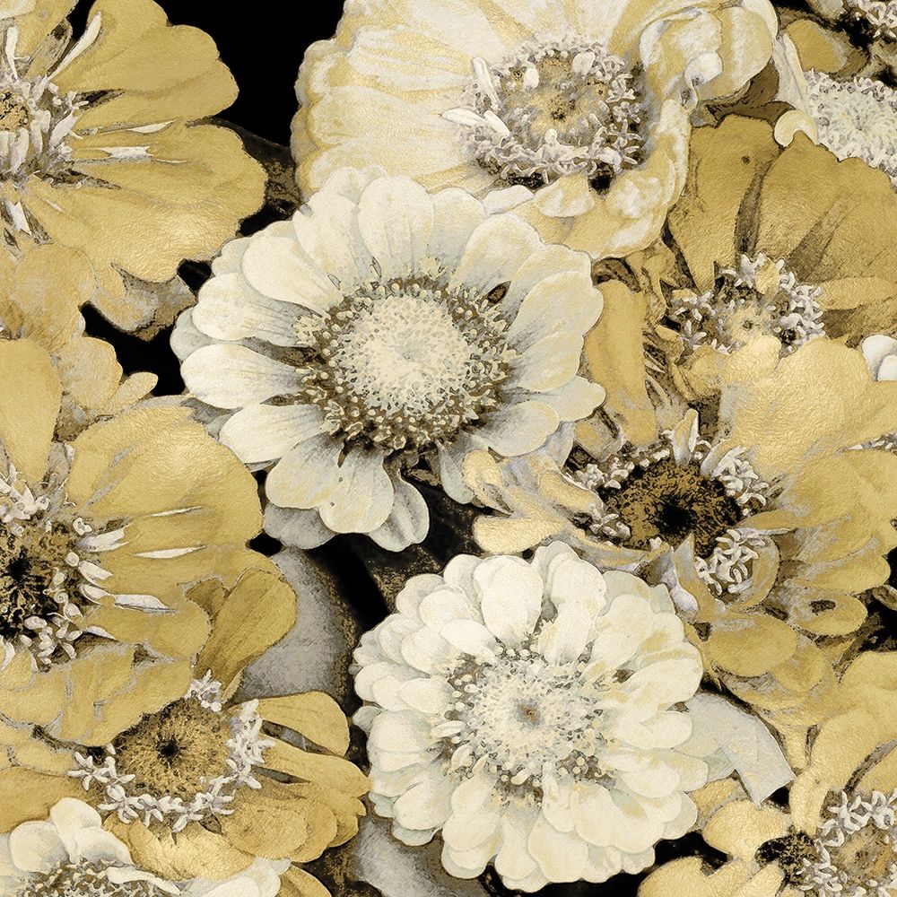 Wall Art Painting id:319698, Name: Floral Abundance in Gold III, Artist: Bennett, Kate