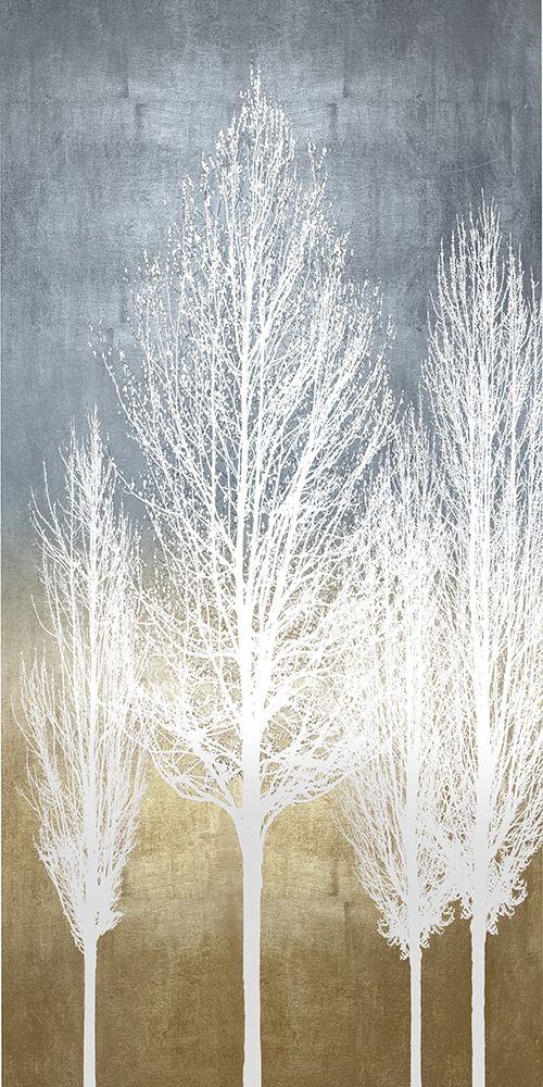 Art Print: Trees on Gold Panel II