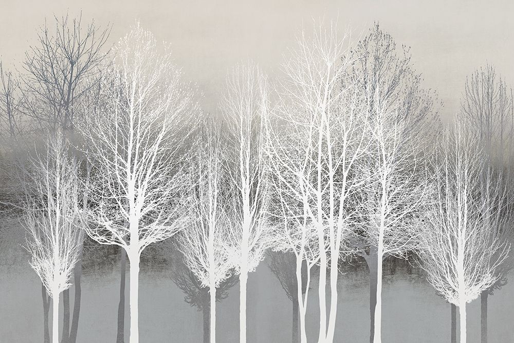 Art Print: Trees on Gray