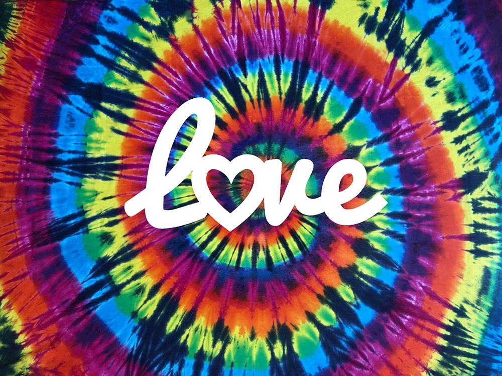Wall Art Painting id:325037, Name: Tie Dye Rainbow Love II, Artist: Kearns, Molly