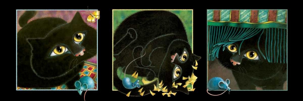 Art Print: A Cat Never Tells-Trio I