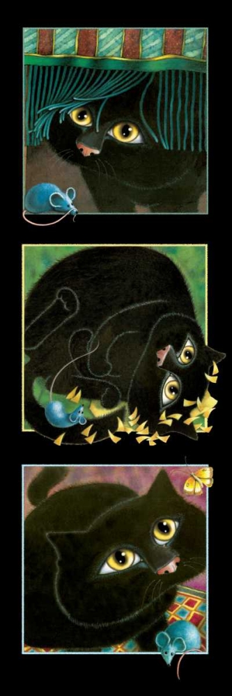 Art Print: A Cat Never Tells-Trio II