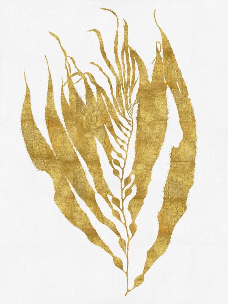 Art Print: Sea Life - Gold on White I