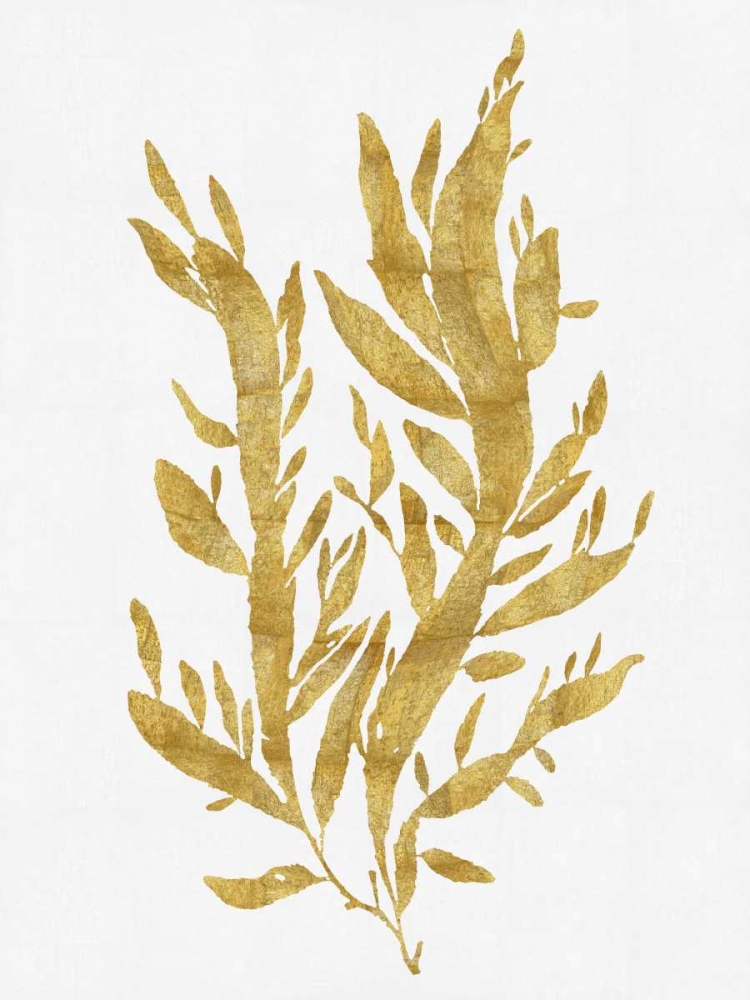 Art Print: Sea Life - Gold on White IV