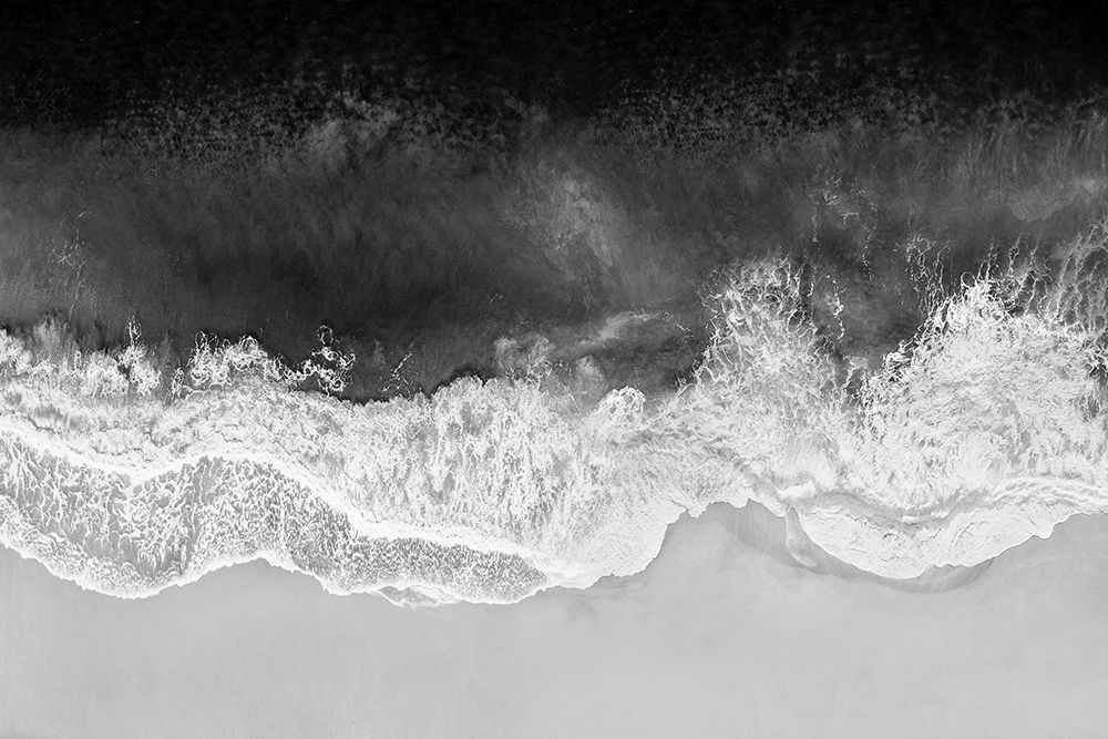 Art Print: Waves in Black and White