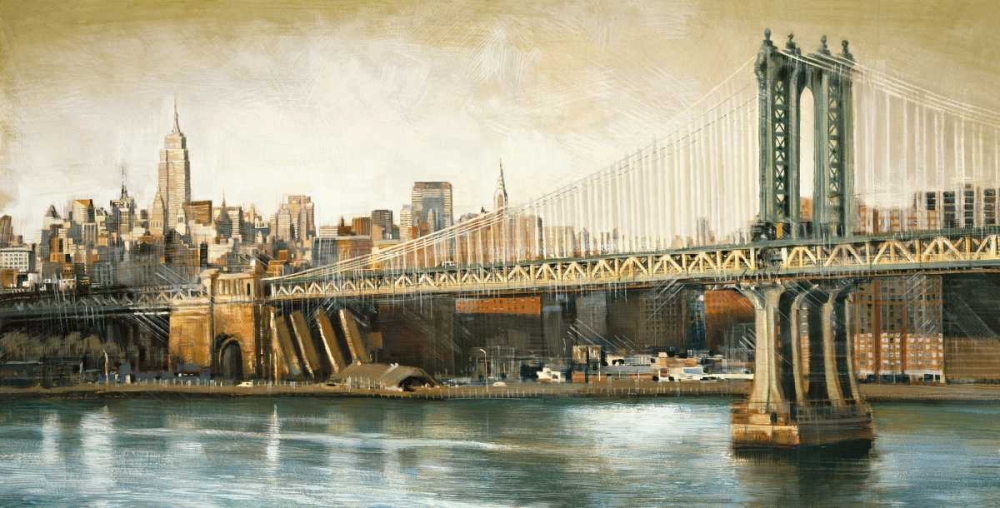 Wall Art Painting id:316630, Name: Manhattan Bridge View, Artist: Daniels, Matthew