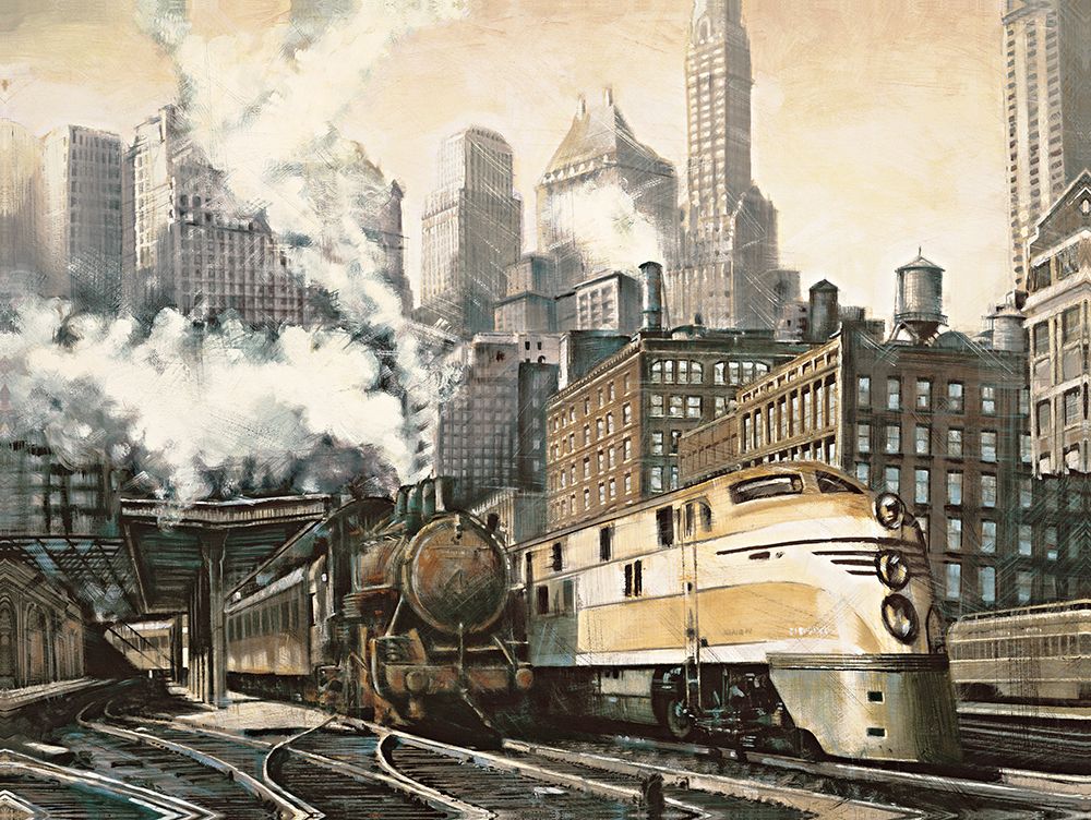 Wall Art Painting id:537906, Name: The Station, Chicago, Artist: Daniels, Matthew
