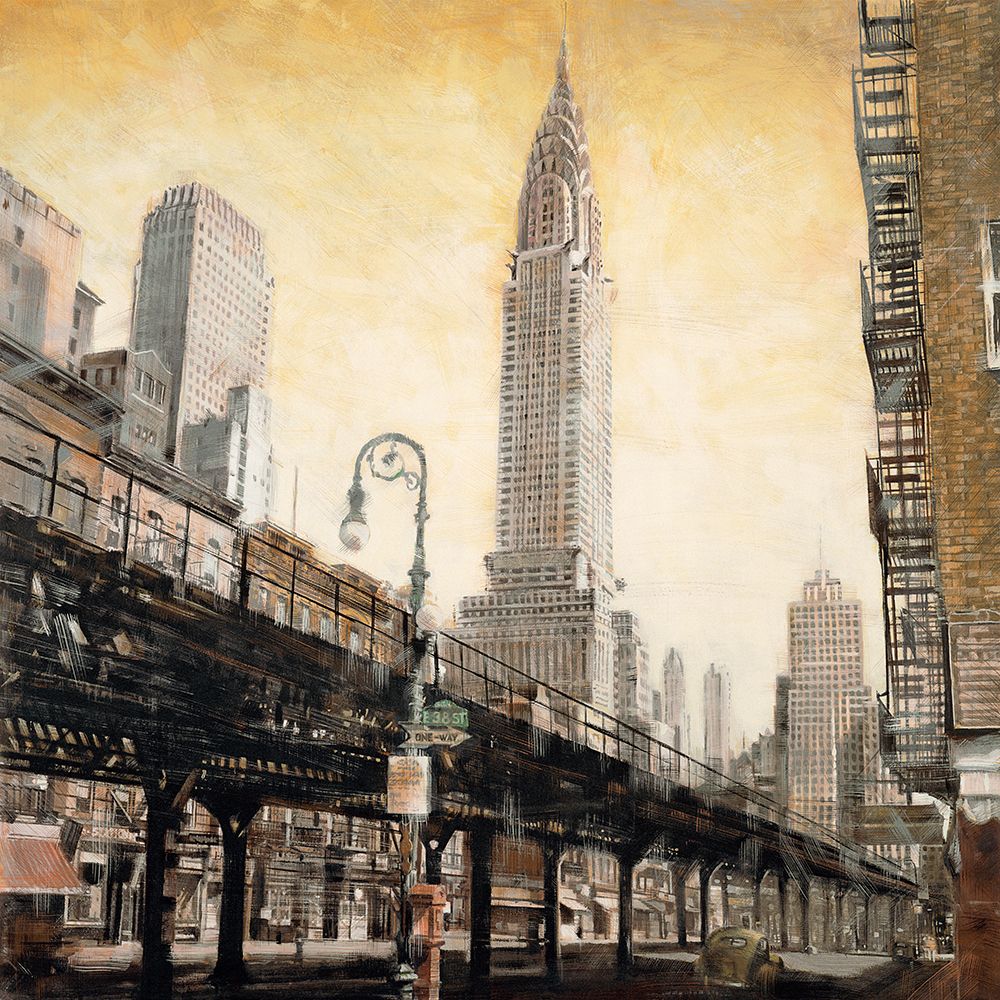 Wall Art Painting id:537908, Name: The Chrysler Building from the, Artist: Daniels, Matthew