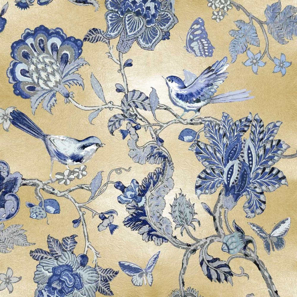 Wall Art Painting id:318388, Name: Passing Thru - Golden Indigo I, Artist: Campbell, Renee