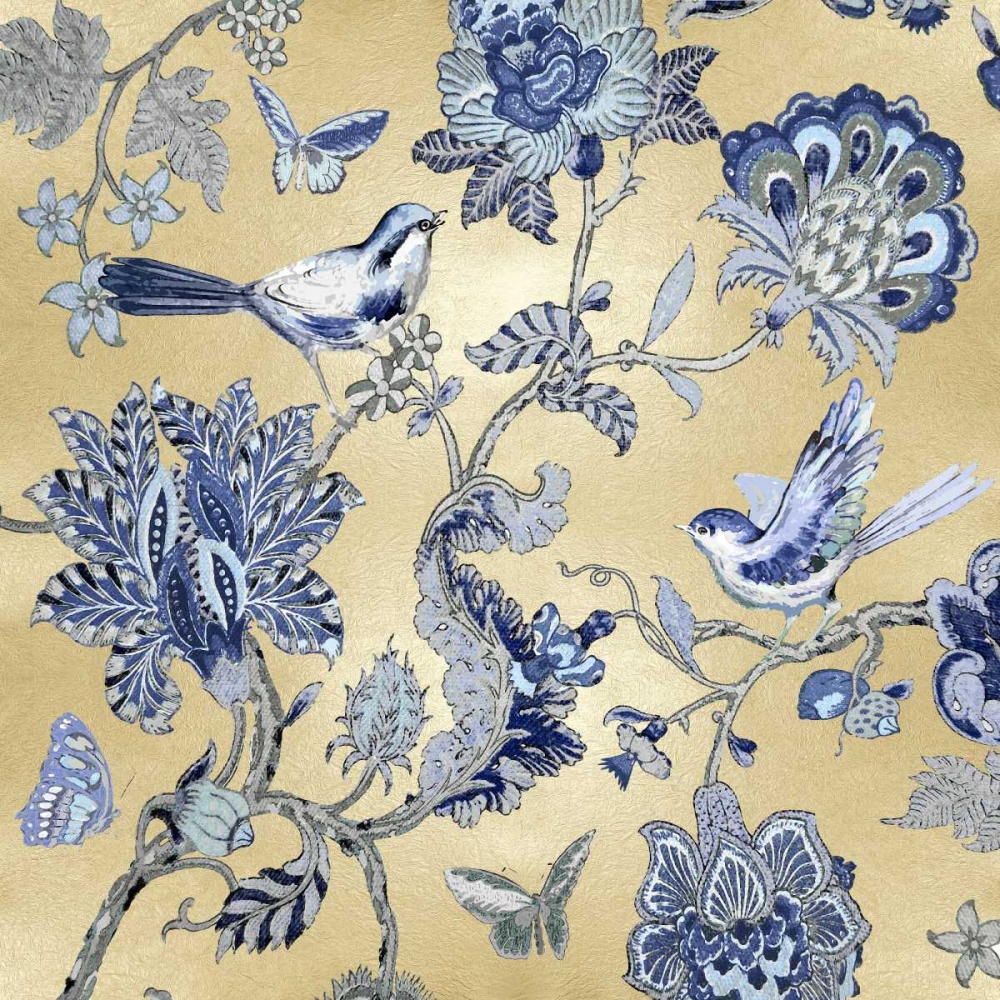 Wall Art Painting id:318389, Name: Passing Thru - Golden Indigo I, Artist: Campbell, Renee