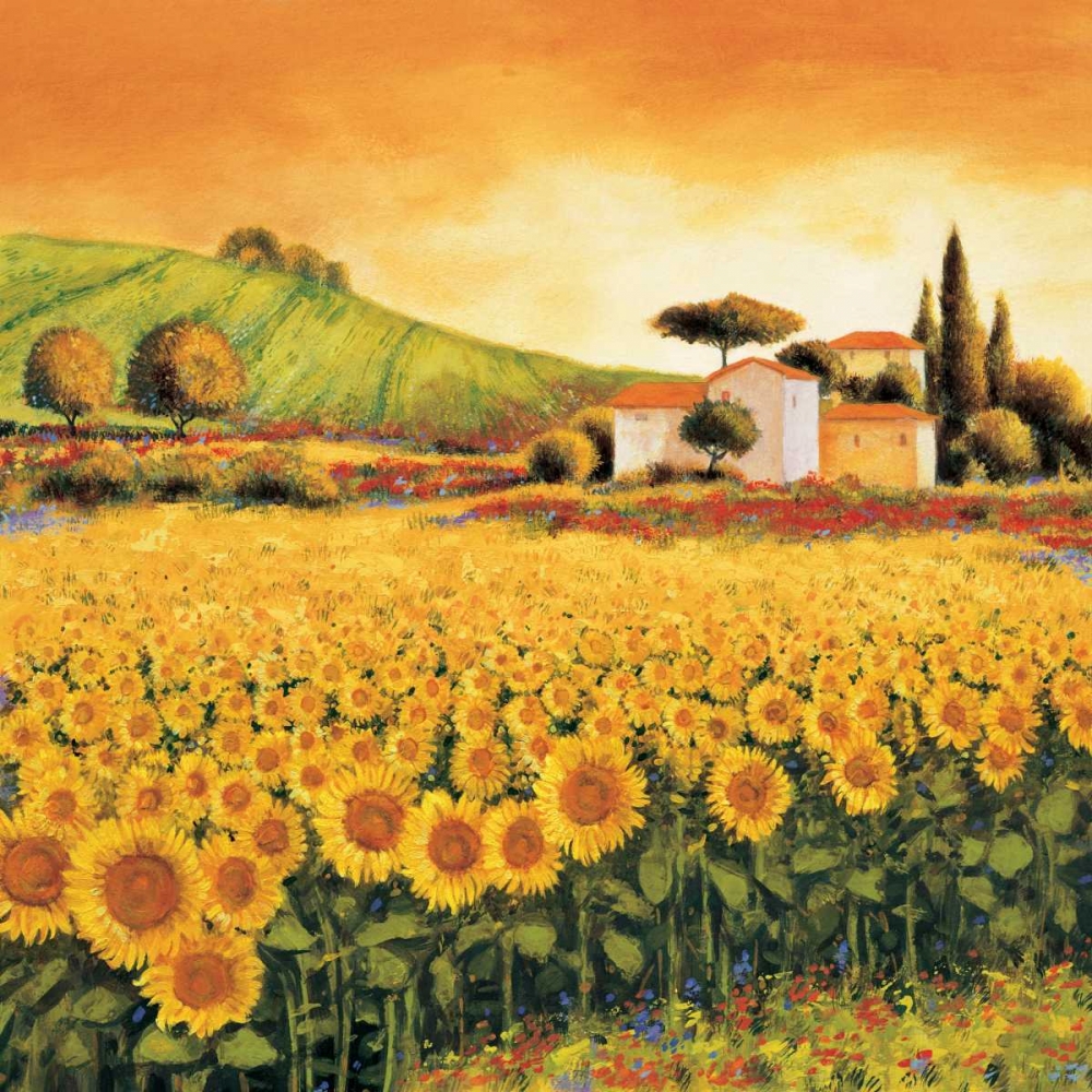 Wall Art Painting id:316853, Name: Valley of Sunflowers, Artist: Leblanc, Richard