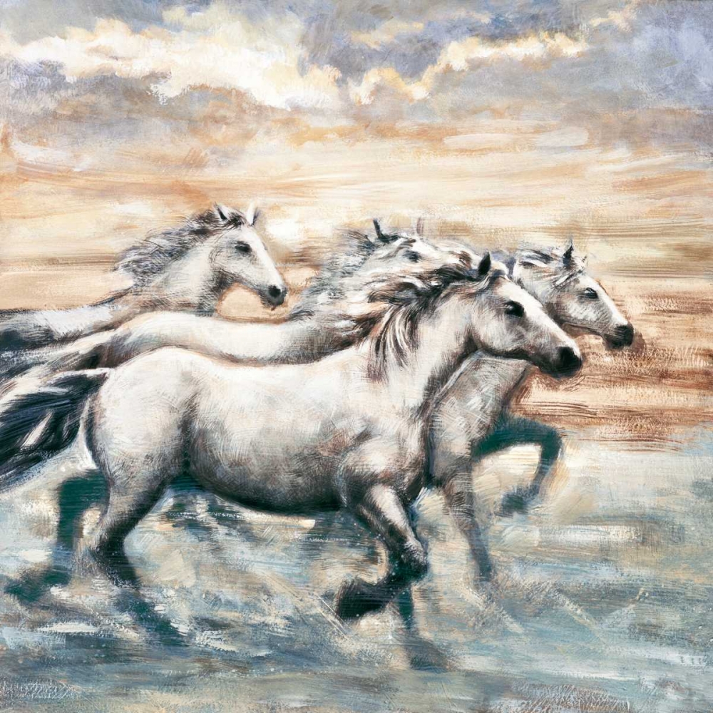 Wall Art Painting id:316832, Name: Running Horses II, Artist: Steele, Ralph