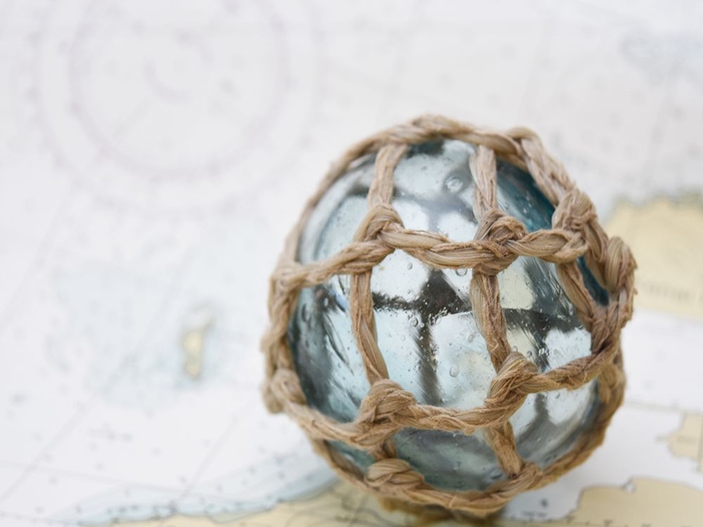 Art Print: Fishing float on chart