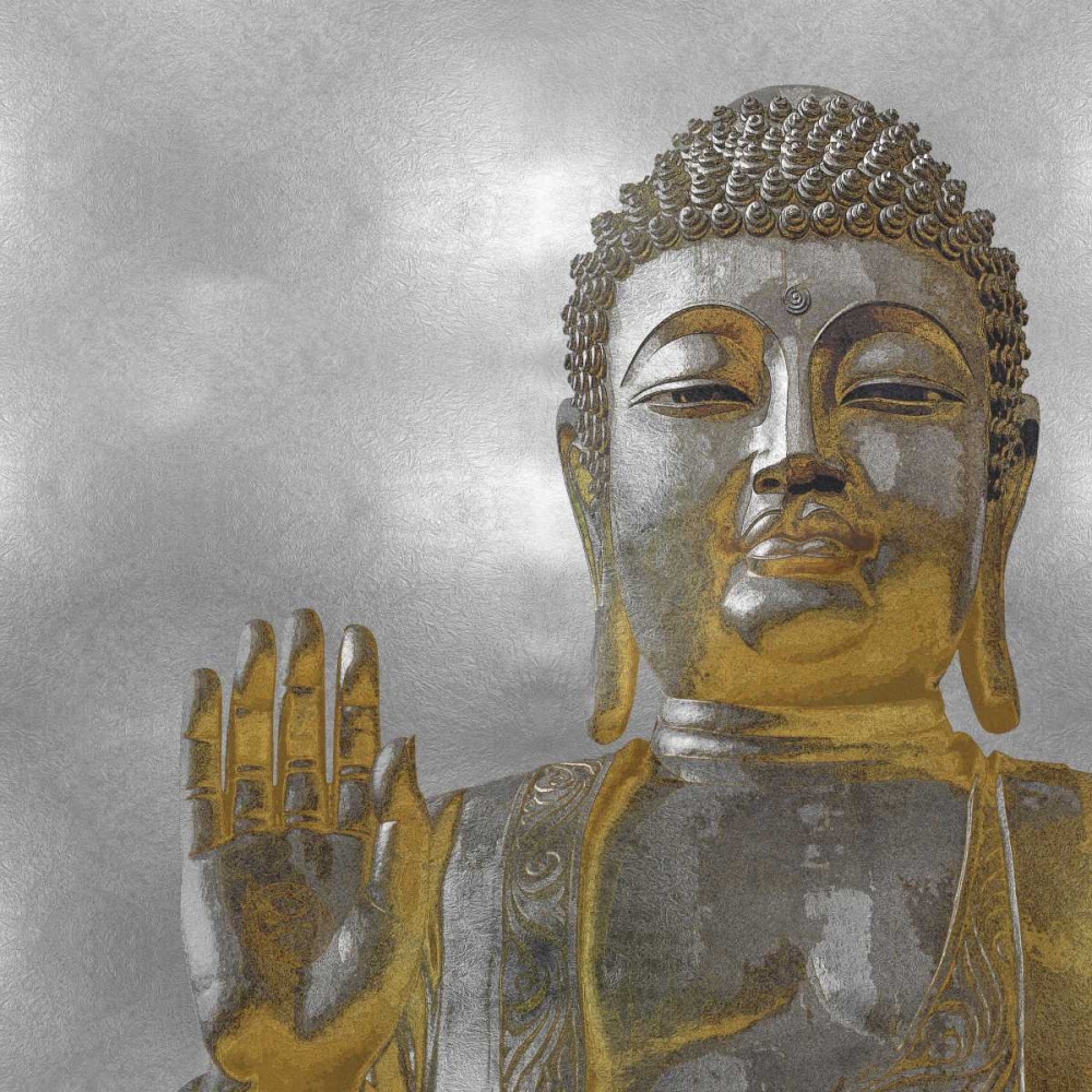 Wall Art Painting id:317964, Name: Silver and Gold Buddha, Artist: Bray, Tom