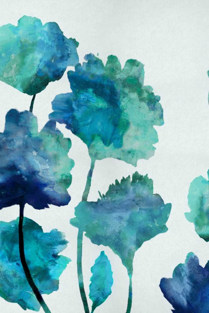 Art Print: Aqua Blossom Triptych II