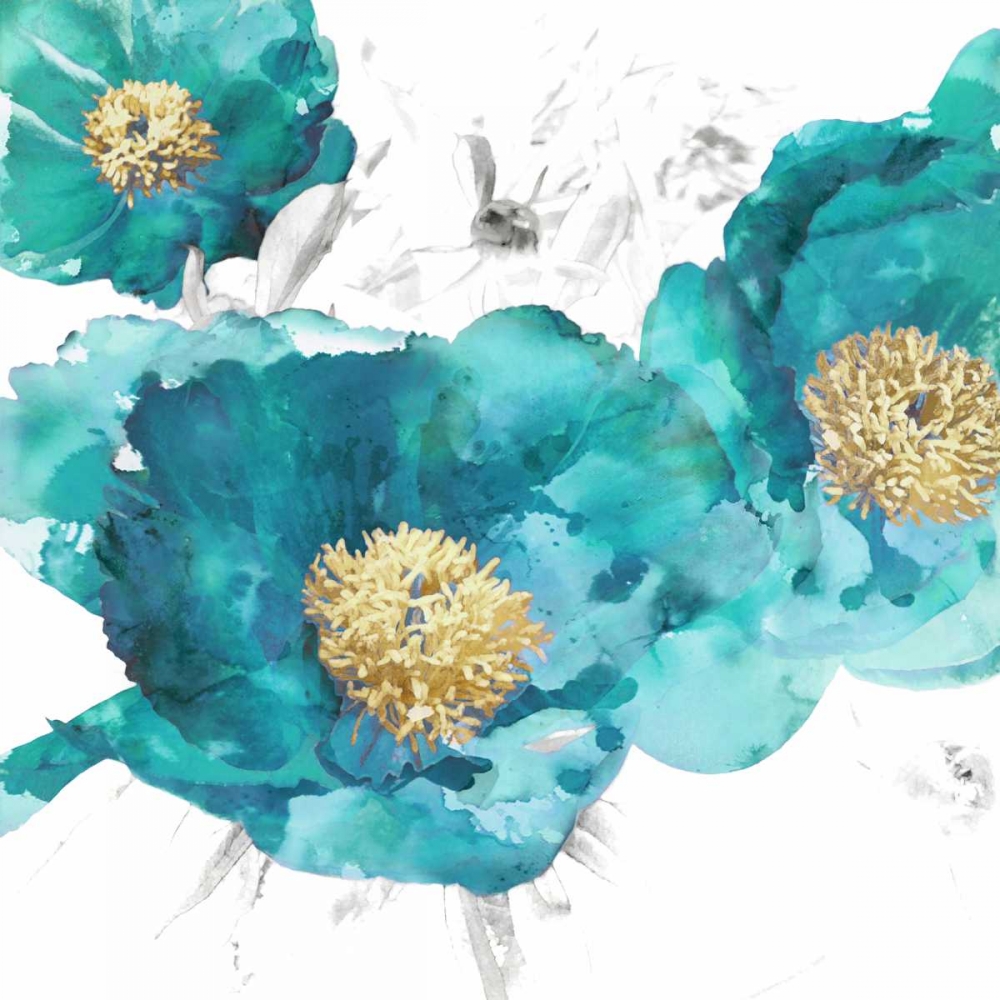 Art Print: Aqua Trio I