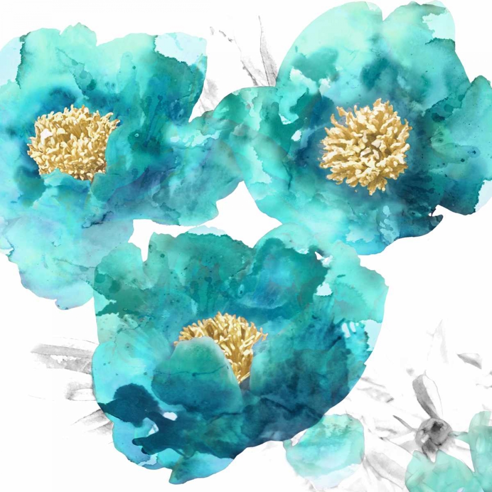 Art Print: Aqua Trio II