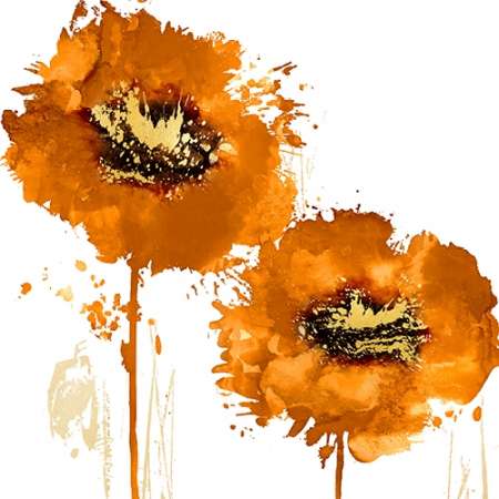 Art Print: Flower Burst in Mandarin II