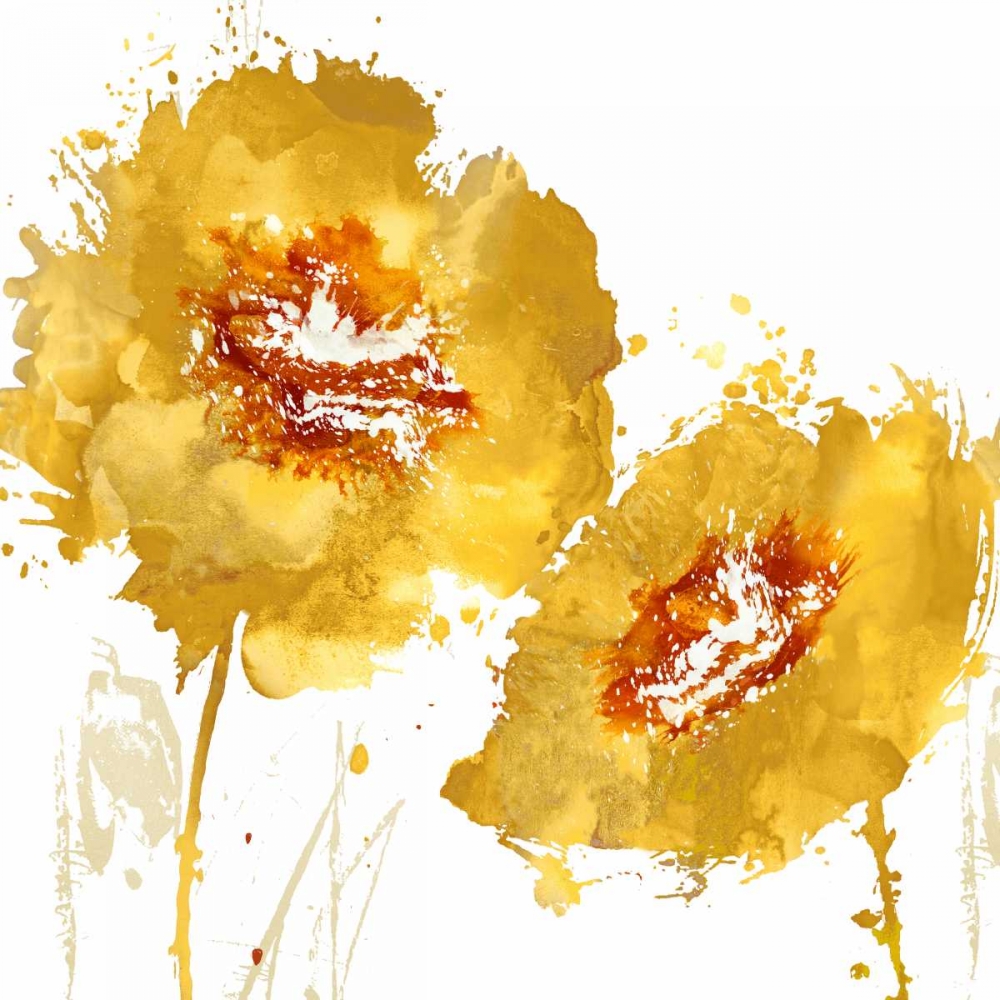 Art Print: Flower Burst in Amber II
