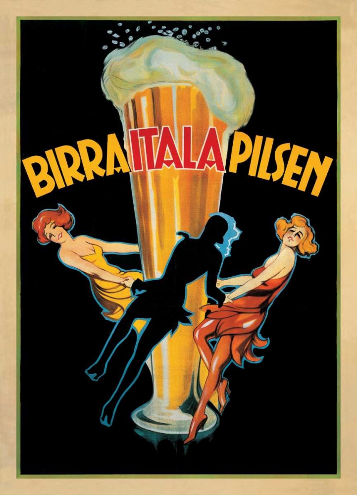 Wall Art Painting id:315441, Name: Birra Itala Pilsen-1920 ca, Artist: Anonymous