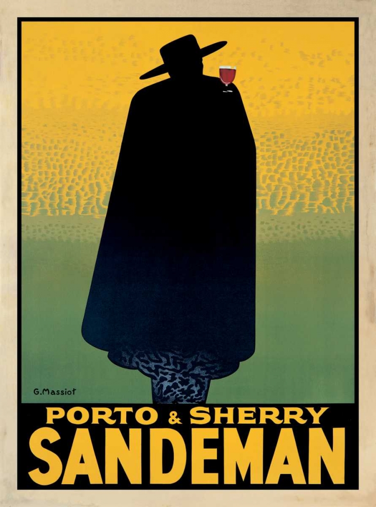 Wall art: Porto and Sherry Sandeman, by Massiot, Georges