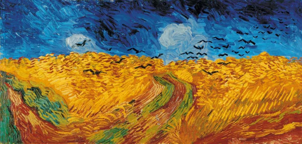 Art Print: Wheat Field with Crows
