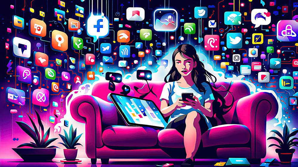 Wall art: Techno-Girl, by Bolokofsky, Ronald