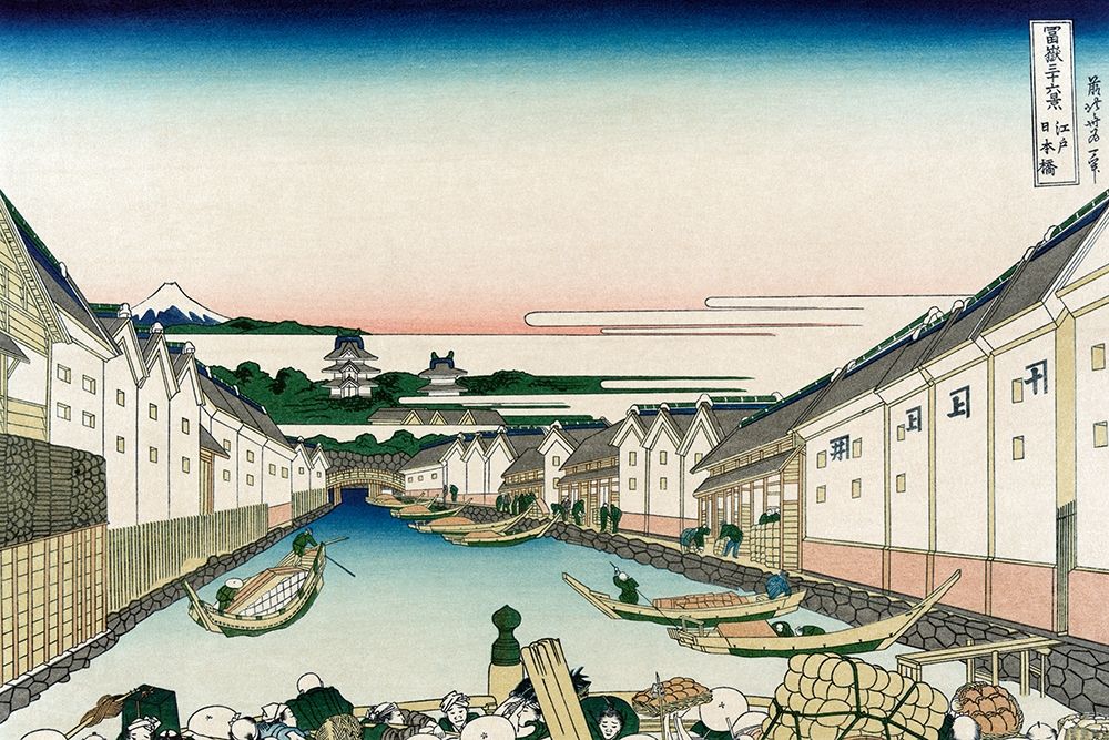 Art Print: Nihonbashi Bridge in Edo, 1830