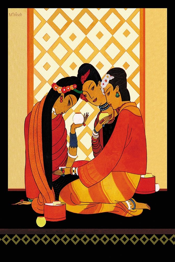 Wall Art Painting id:345382, Name: Burma-Gossip, 1926, Artist: McIntosh, Frank