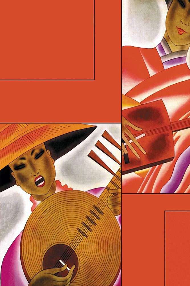 Wall Art Painting id:345410, Name: Japanese Instrument Player, 1931, Artist: McIntosh, Frank