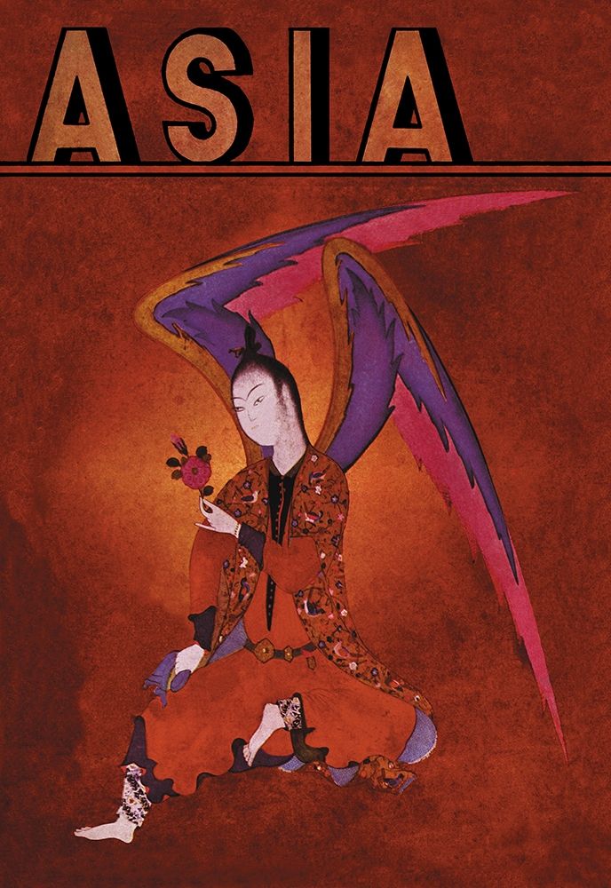 Wall Art Painting id:345432, Name: An Angel of Islam with Title, 1934, Artist: McIntosh, Frank