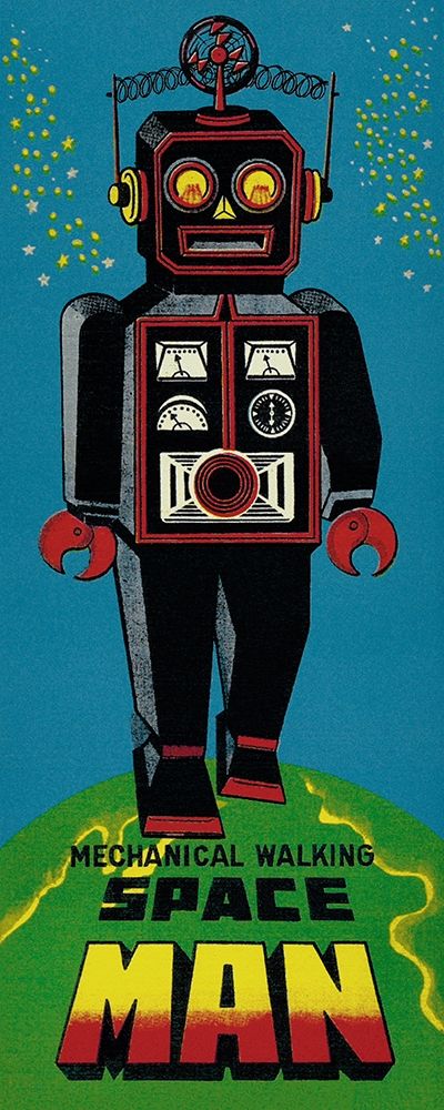 Art Print: Mechanical Walking Spaceman