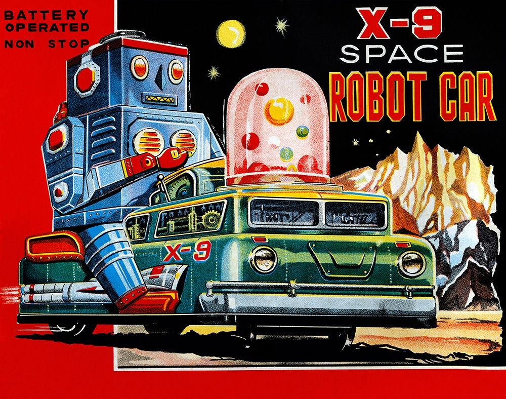 Art Print: X-9 Space Robot Car