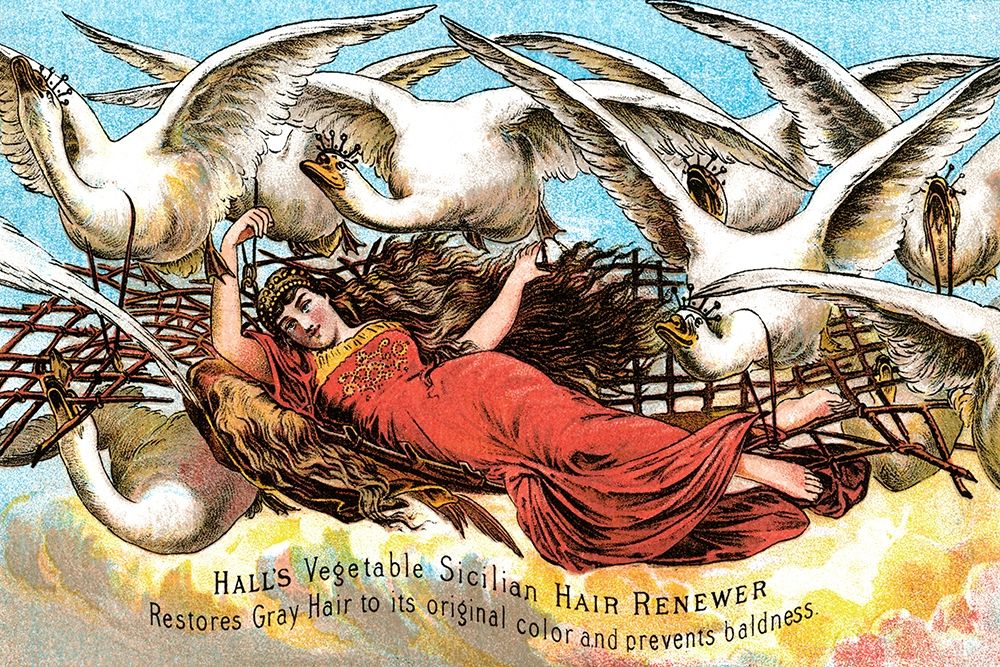 Art Print: Halls Vegetable Sicillian Hair Renewer