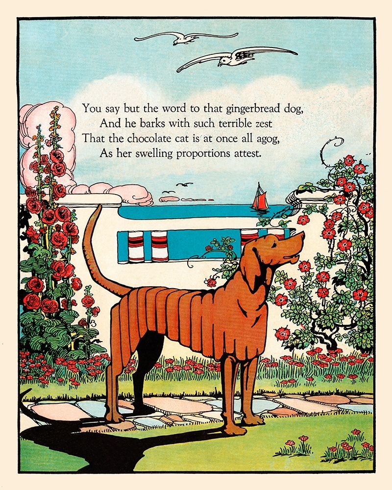 Wall Art Painting id:345302, Name: Gingerbread Dog, Artist: Field, Eugene